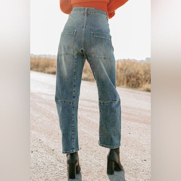 MICA DENIM Barrel Leg Jeans - Picture 2 of 15